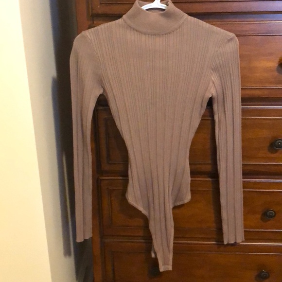 Taupe ribbed bodysuit - Picture 1 of 1